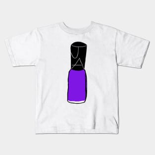 Purple Nail Polish Kids T-Shirt